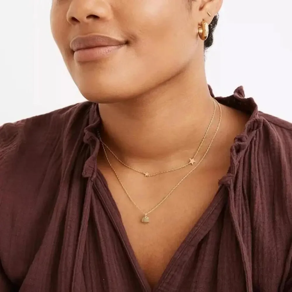 Madewell Shimmer Star Station Necklace - Picture 4 of 4